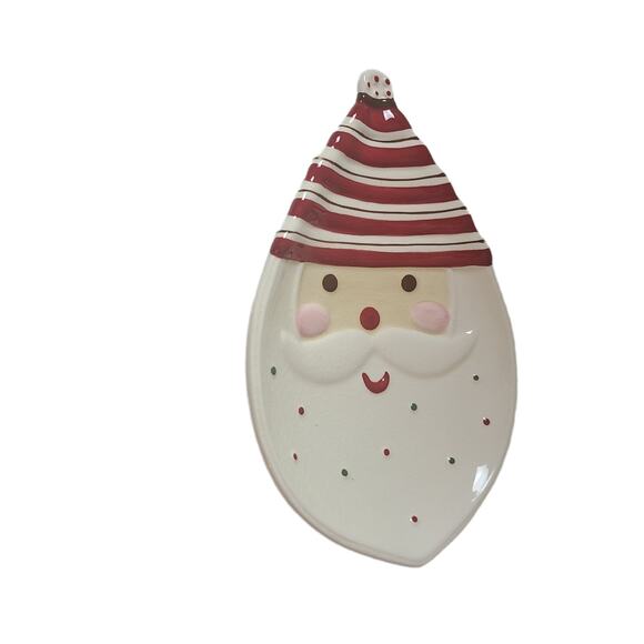 Santa Claus Cermamic Christmas Candy Dish Holiday Entertaining - Picture 1 of 8